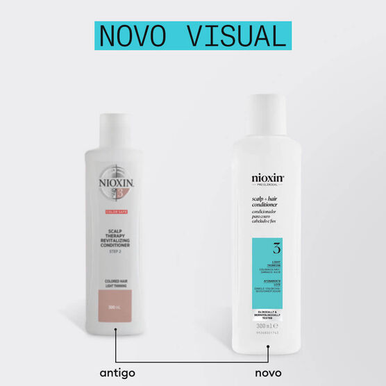 Condicionador para Cabelos Coloridos e Danificados Sistema 3 Nioxin
